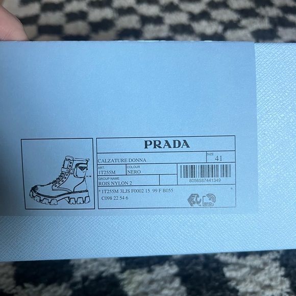 Prada Monolith Leather and Re-Nylon Boots with Pouch - Picture 4 of 6